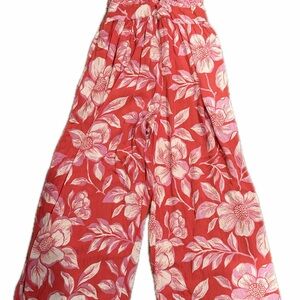 Angie Wide Leg Floral Print Jumpsuit